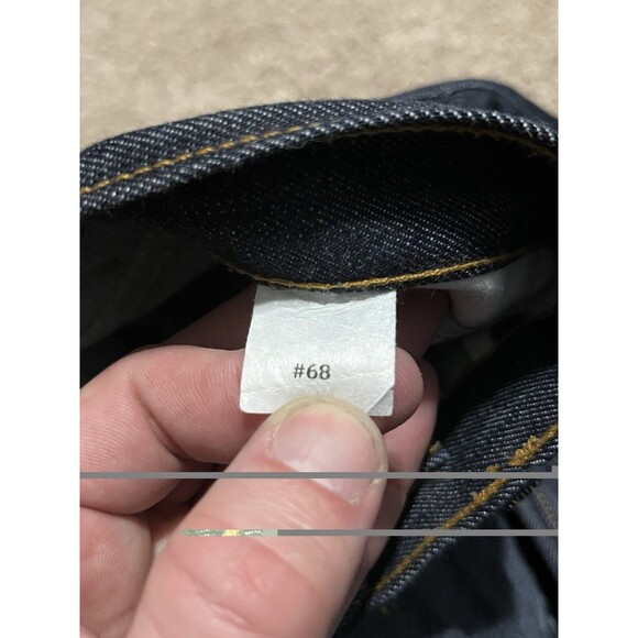 GUSTIN #68 THE 1968 Slim Fit Selvedge Raw Blue Denim Jeans 31x36 California EUC - Picture 12 of 15